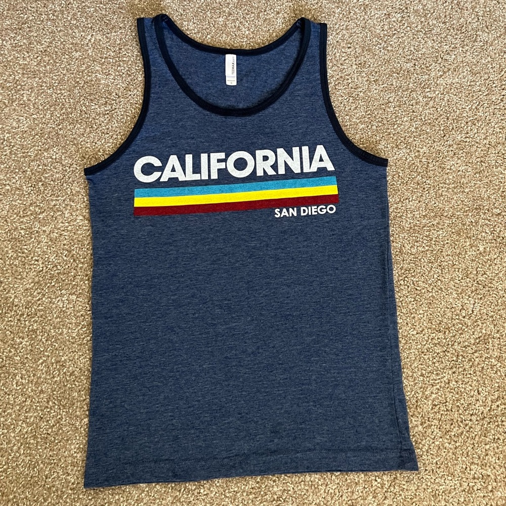 San Diego California Graphic Tank, Size - Small    Cotton Blend